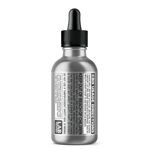 Zero High Pure Isolate CBD Oil With No THC - 2500 MG Super Strength Cannabidiol Formula - Directions & Usage