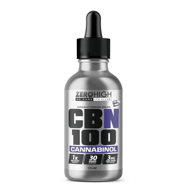 Zero High Pure Isolate CBN Oil With No THC - 100MG Original Strength Cannabinol Formula