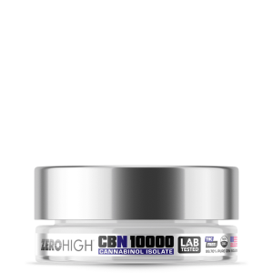 Zero High Pure Isolate CBN with NO THC - Raw Cannabinol Concentrate Powder - 10 Gram (10000 Milligram)