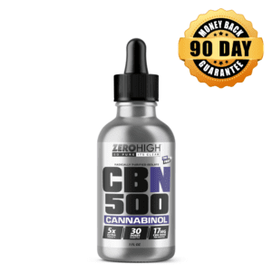 THC-Free Zero High CBN 500 mg Cannabinol Isolate Oil Tincture featuring a 90-day money-back guarantee