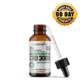 THC-Free CBD 3000 mg Broad Spectrum Hemp Oil Tincture one bottle open with dropper leaning on the right side of the bottle