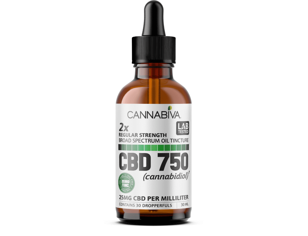 Cannabiva 750 mg Broad Spectrum CBD Oil Tincture is third-party lab-tested by ISO-accredited labs.