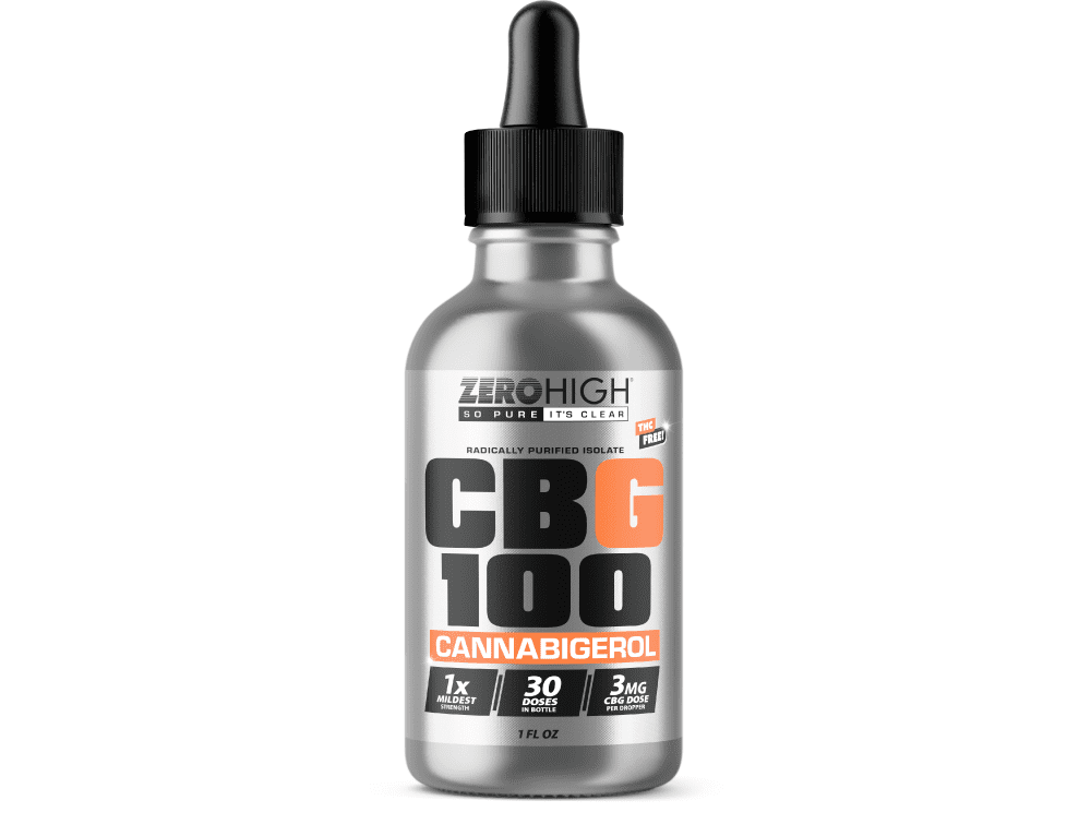 Zero High 100 mg CBG Isolate Oil Tincture is third-party lab-tested by ISO-accredited labs.