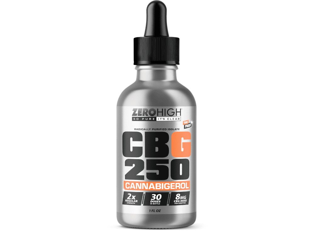 Zero High 250 mg CBG Isolate Oil Tincture is third-party lab-tested by ISO-accredited labs.