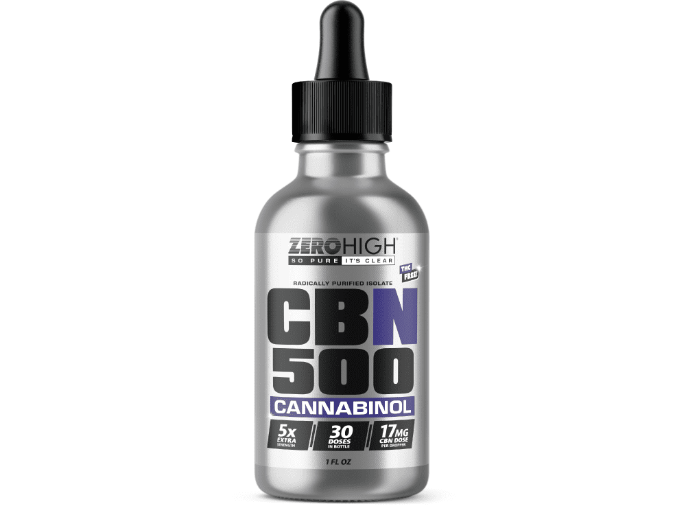 Zero High 500 mg CBN Isolate Oil Tincture is third-party lab-tested by ISO-accredited labs.
