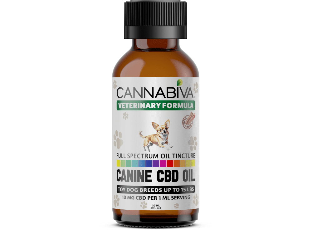 Cannabiva 300 mg Full Spectrum Canine CBD Oil Tincture for Toy Dog Breeds is third-party lab-tested by ISO-accredited labs.