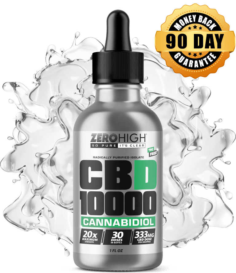 Zero High CBD Isolate Oil | 500 to 10,000 mg (No THC) | 99.7% Pure