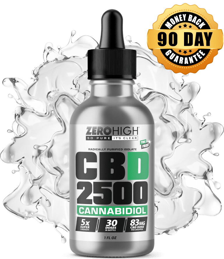 Zero High CBD Isolate Oil | 500 to 10,000 mg (No THC) | 99.7% Pure